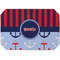 Classic Anchor & Stripes Octagon Placemat - Single front