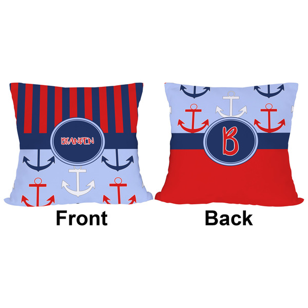 Classic Anchor & Stripes Outdoor Pillow - 20x20