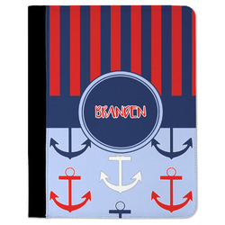 Classic Anchor & Stripes Padfolio Clipboard - Large (Personalized)