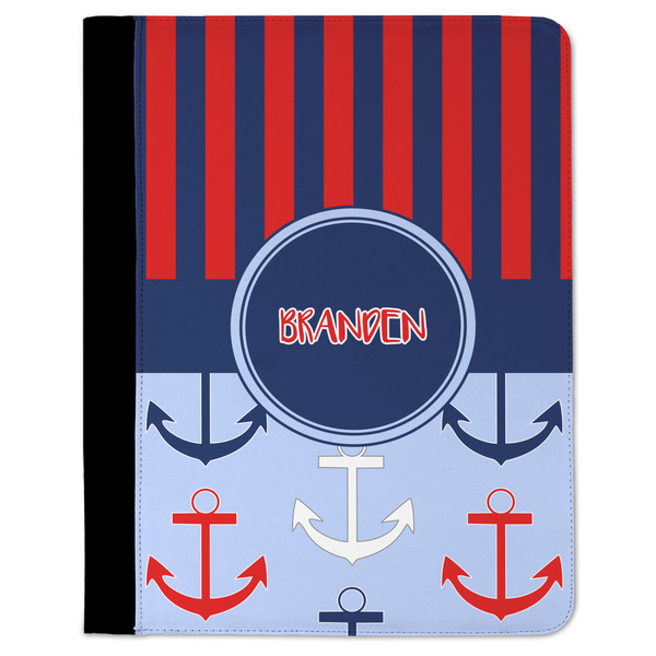 Custom Classic Anchor & Stripes Padfolio Clipboard - Large (Personalized)