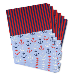 Classic Anchor & Stripes Binder Tab Divider - Set of 6 (Personalized)