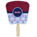 Classic Anchor & Stripes Paper Fan (Personalized)