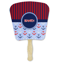 Classic Anchor & Stripes Paper Fan (Personalized)