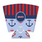 Classic Anchor & Stripes Party Cup Sleeves - with bottom - FRONT