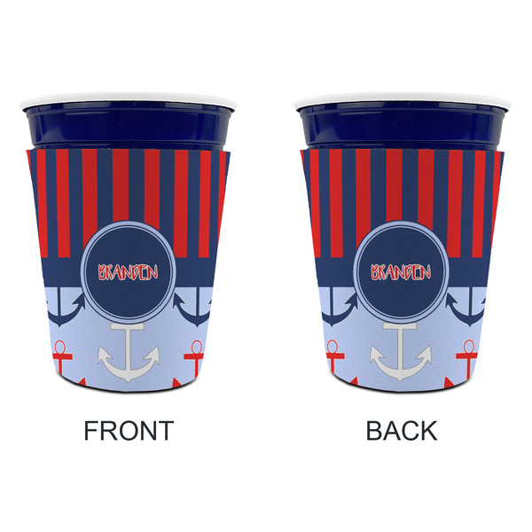 Classic Anchor & Stripes Party Cup Sleeves - without bottom - Approval