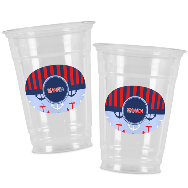 Classic Anchor & Stripes Party Cups - 16oz - Alt View