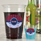 Classic Anchor & Stripes Party Cups - 16oz - In Context
