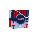 Classic Anchor & Stripes Party Favor Gift Bags - Gloss (Personalized)