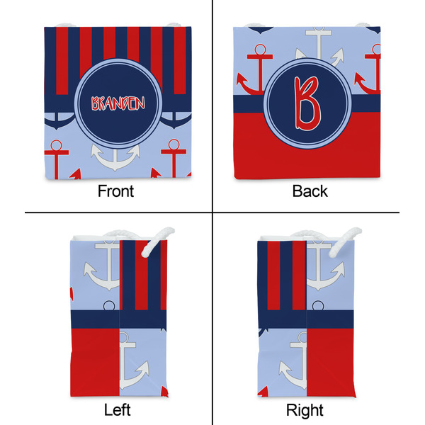 Classic Anchor & Stripes Party Favor Gift Bag - Matte - Approval