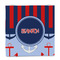 Classic Anchor & Stripes Party Favor Gift Bag - Matte - Front