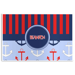Classic Anchor & Stripes Disposable Paper Placemats (Personalized)