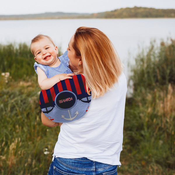 Classic Anchor & Stripes Peanut Shaped Burp - Lifestyle