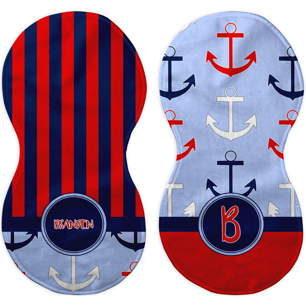 Classic Anchor & Stripes Peanut Shaped Burps - Approval