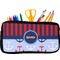 Classic Anchor & Stripes Neoprene Pencil Case - Small w/ Name or Text