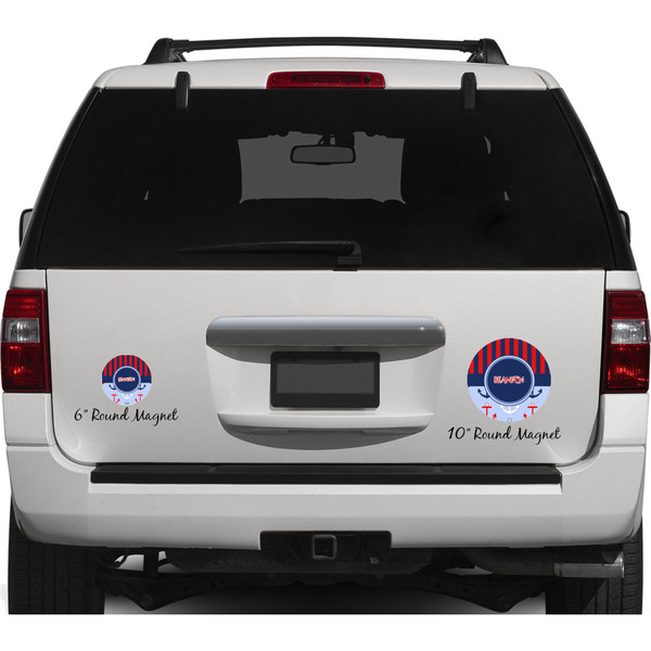 Classic Anchor & Stripes Personalized Car Magnets on Ford Explorer