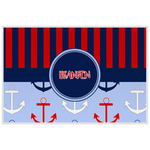 Classic Anchor & Stripes Laminated Placemat w/ Name or Text