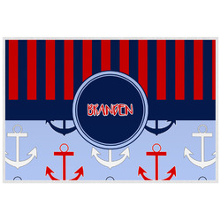 Classic Anchor & Stripes Laminated Placemat w/ Name or Text