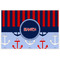 Classic Anchor & Stripes Personalized Placemat (Front)