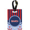 Classic Anchor & Stripes Personalized Rectangular Luggage Tag