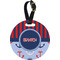 Classic Anchor & Stripes Personalized Round Luggage Tag