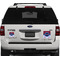 Classic Anchor & Stripes Personalized Square Car Magnets on Ford Explorer