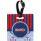 Classic Anchor & Stripes Personalized Square Luggage Tag