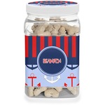 Classic Anchor & Stripes Dog Treat Jar (Personalized)