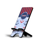 Classic Anchor & Stripes Cell Phone Stand (Personalized)