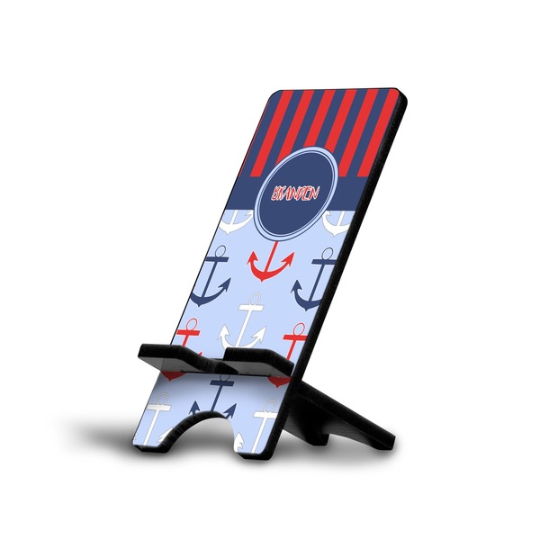 Custom Classic Anchor & Stripes Cell Phone Stand (Personalized)