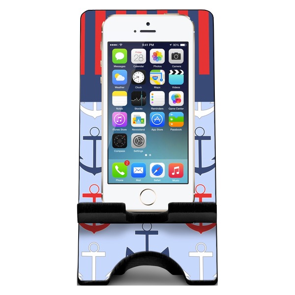 Classic Anchor & Stripes Phone Stand w/ Phone