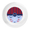 Classic Anchor & Stripes Plastic Party Dinner Plates - Approval