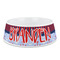 Classic Anchor & Stripes Plastic Dog Bowl (Personalized)