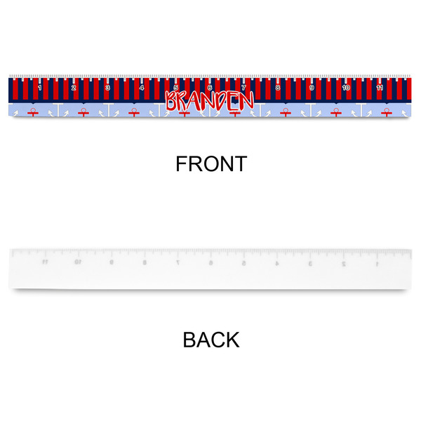 Classic Anchor & Stripes Plastic Ruler - 12" - APPROVAL