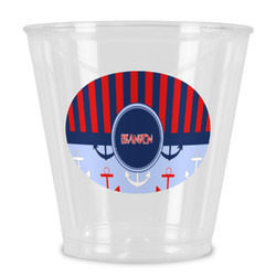 Classic Anchor & Stripes Plastic Shot Glass (Personalized)
