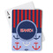 Classic Anchor & Stripes Playing Cards - Front View