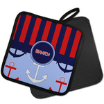Classic Anchor & Stripes Pot Holder w/ Name or Text