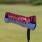 Classic Anchor & Stripes Putter Cover - On Putter