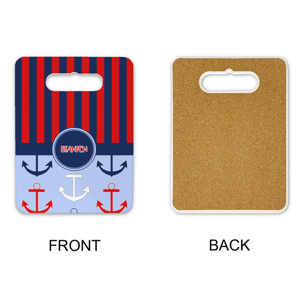Classic Anchor & Stripes Rectangle Trivet with Handle - APPROVAL