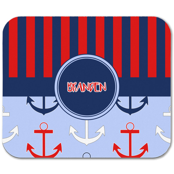 Classic Anchor & Stripes Rectangular Mouse Pad - APPROVAL