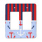 Classic Anchor & Stripes Rocker Light Switch Covers - Double - MAIN