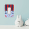 Classic Anchor & Stripes Rocker Light Switch Covers - Single - IN CONTEXT