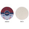 Classic Anchor & Stripes Round Linen Placemats - APPROVAL (single sided)