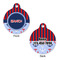 Classic Anchor & Stripes Round Pet Tag - Front & Back