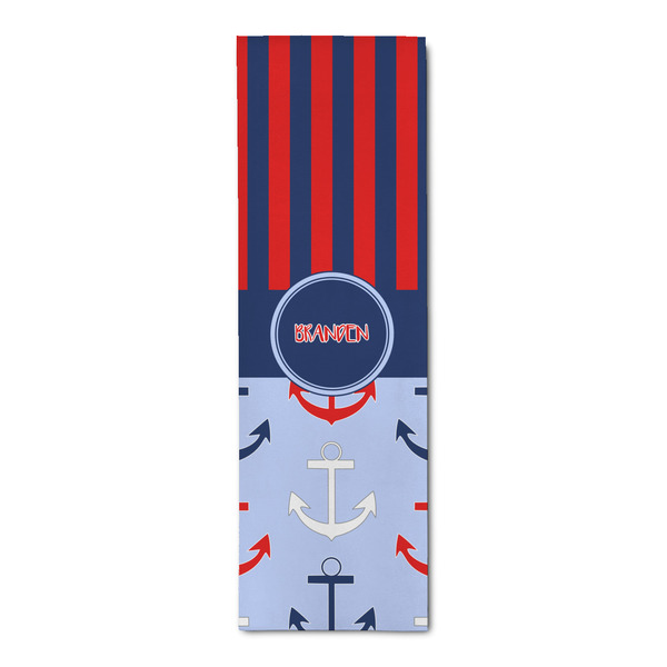Custom Classic Anchor & Stripes Runner Rug - 2.5'x8' w/ Name or Text