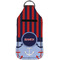Classic Anchor & Stripes Sanitizer Holder Keychain - Large (Front)