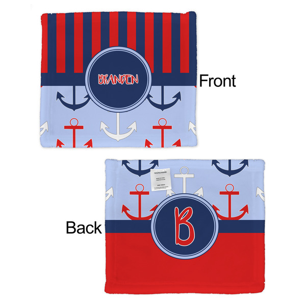 Classic Anchor & Stripes Security Blanket - Front & Back View