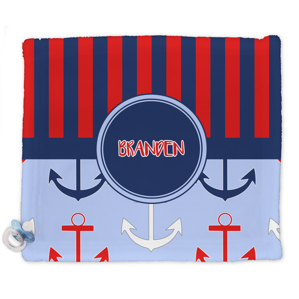 Custom Classic Anchor & Stripes Security Blanket (Personalized)