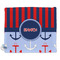 Classic Anchor & Stripes Security Blanket - Front View