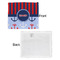 Classic Anchor & Stripes Security Blanket - Front & White Back View