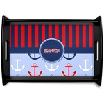 Classic Anchor & Stripes Wooden Tray (Personalized)